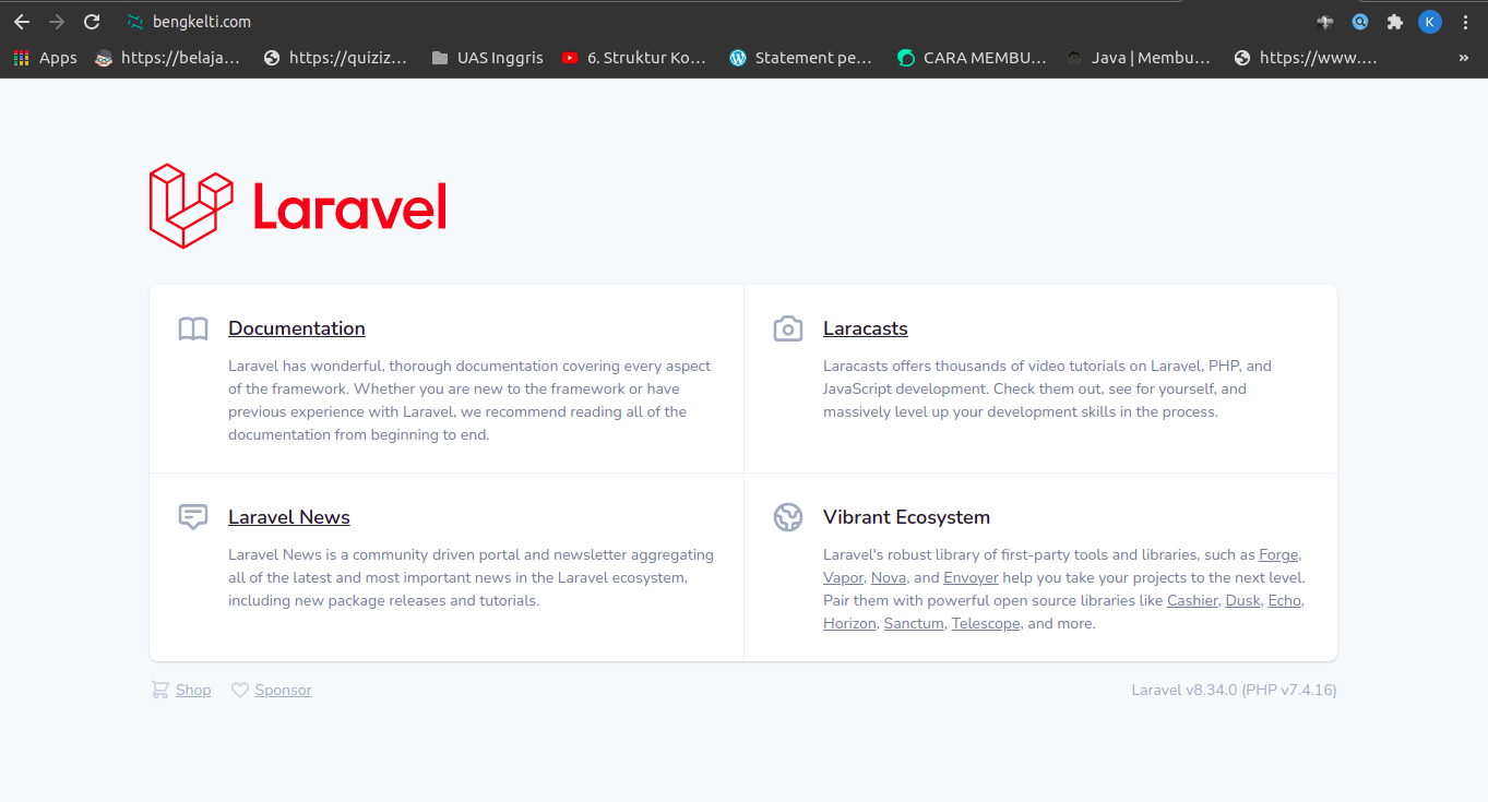 laravel-finish-setup