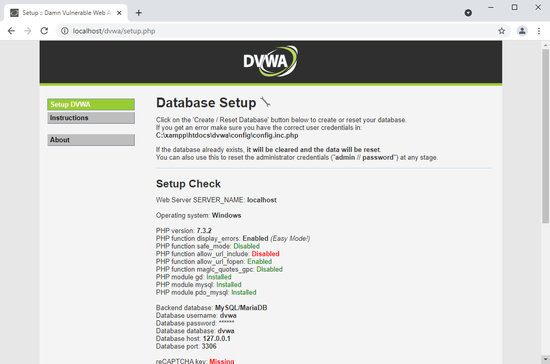 cara-install-dvwa-windows