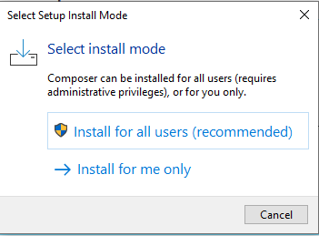 cara-install-composer