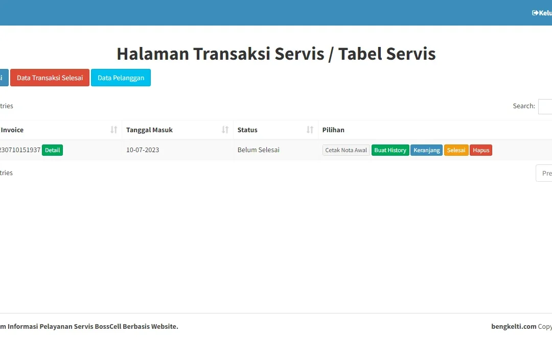 Sistem Informasi Pelayanan Servis dan Penjualan Sparepart Hanphone