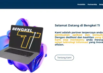 Desain Figma UI/UX Landing Page Bengkel TI