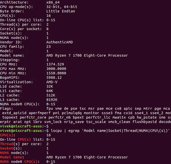 lscpu cara-memeriksa-cpu